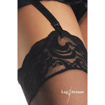 Medias negras con encaje superior - LegAvenue - Lencería erotica (2)