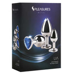 Kit Metal Lia Azul - S Pleasures - Plugs anales (3)