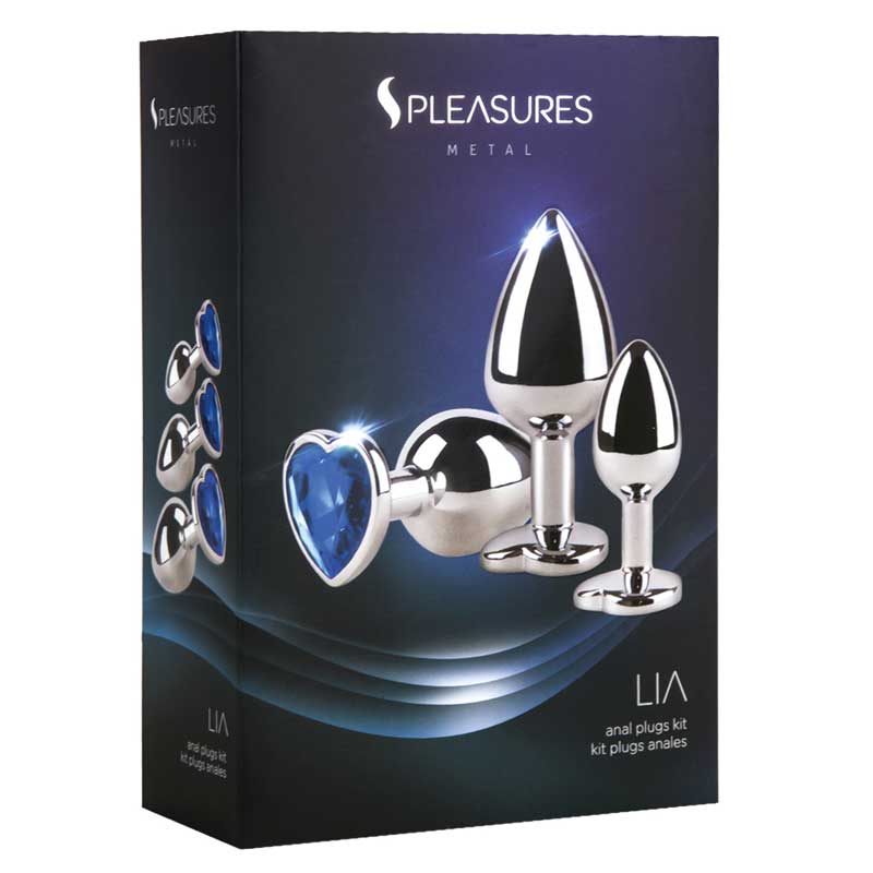 Kit Metal Lia Azul - S Pleasures - Plugs anales (3)