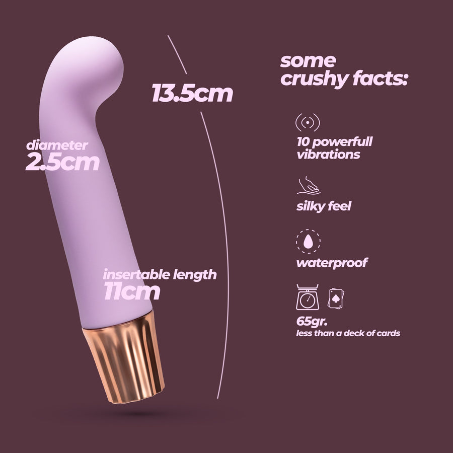 Mini Vibrador Curvo Punto G Mellow Gee lavanda (8)
