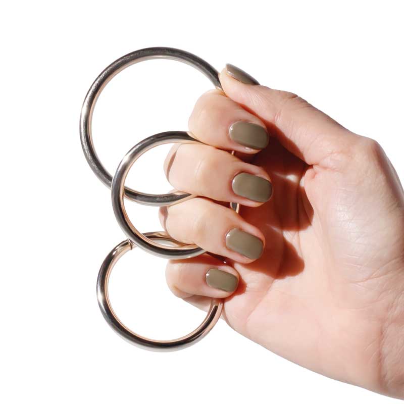 Metaleros Conjunto 3 Anillos Pene Metal - Crushious - Anillo vibrador para el pene (con y sin vibración) (2)