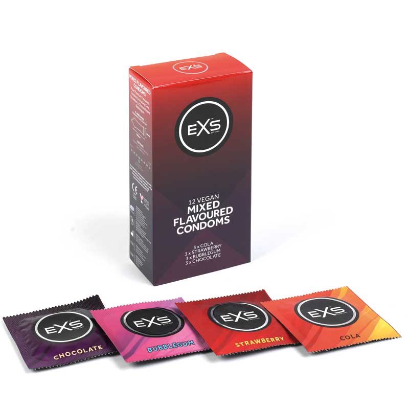 Condones Sabores Mixed Flavours 12 uds - EXS - Comprar preservativos o condones