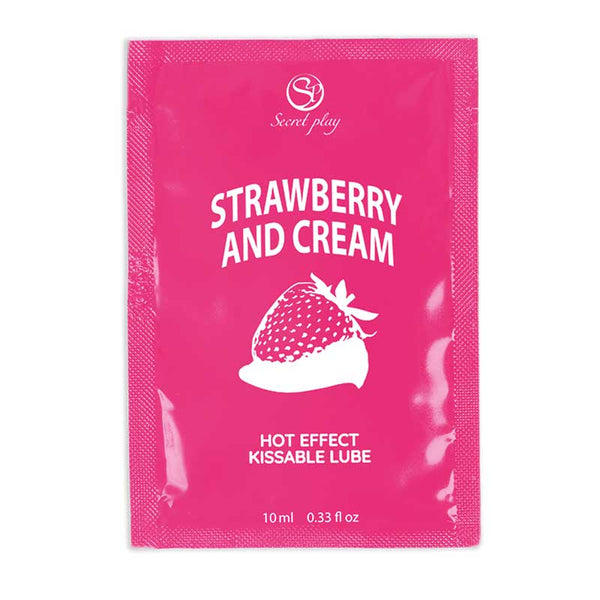 Monodosis lubricante fresas con nata - Secret Play - Lubricantes sexuales