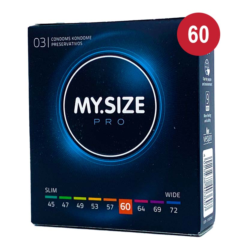 MySize Pro Talla 60 caja 3 uds - MySize - Comprar preservativos o condones