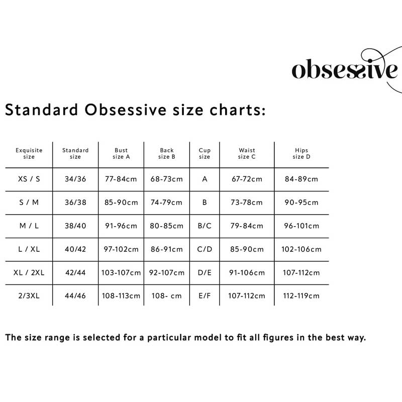 Teddy Amanta L/XL - Obsessive - Lencería erotica (3)