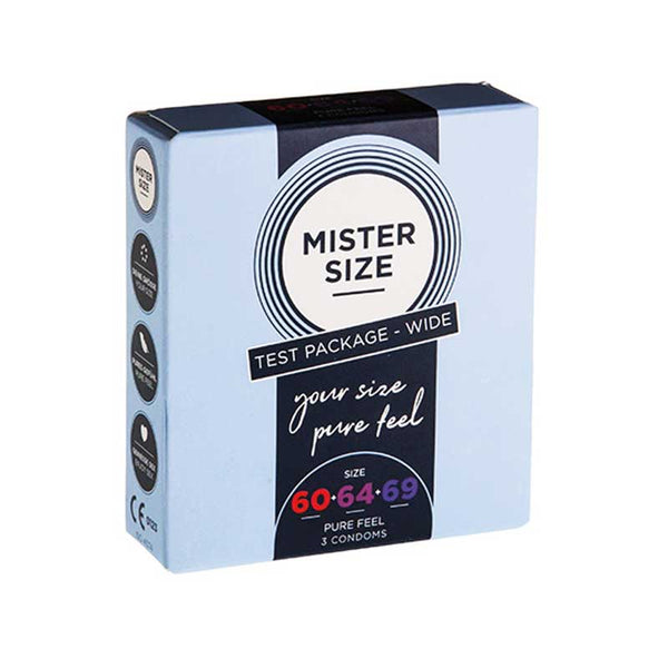 Pack Prueba Amplio 60, 64, 69 - Mister Size - Preservativos