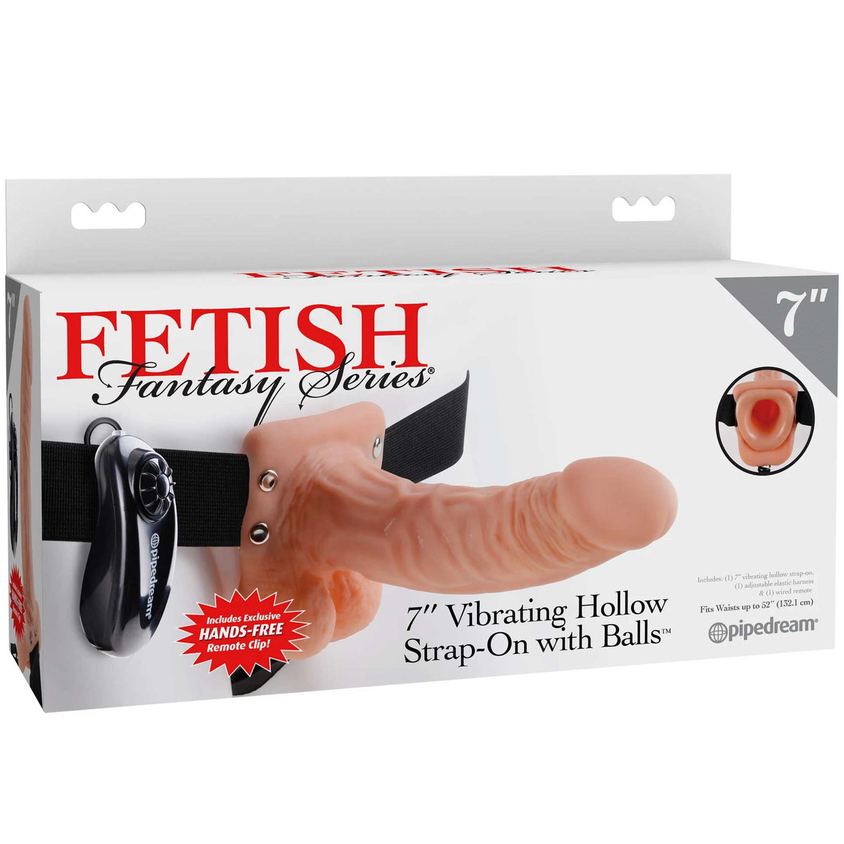 Hollow Strap-on vibrador 18 cm - Pipedream - Arneses con pene o dildo Strap-On (4)