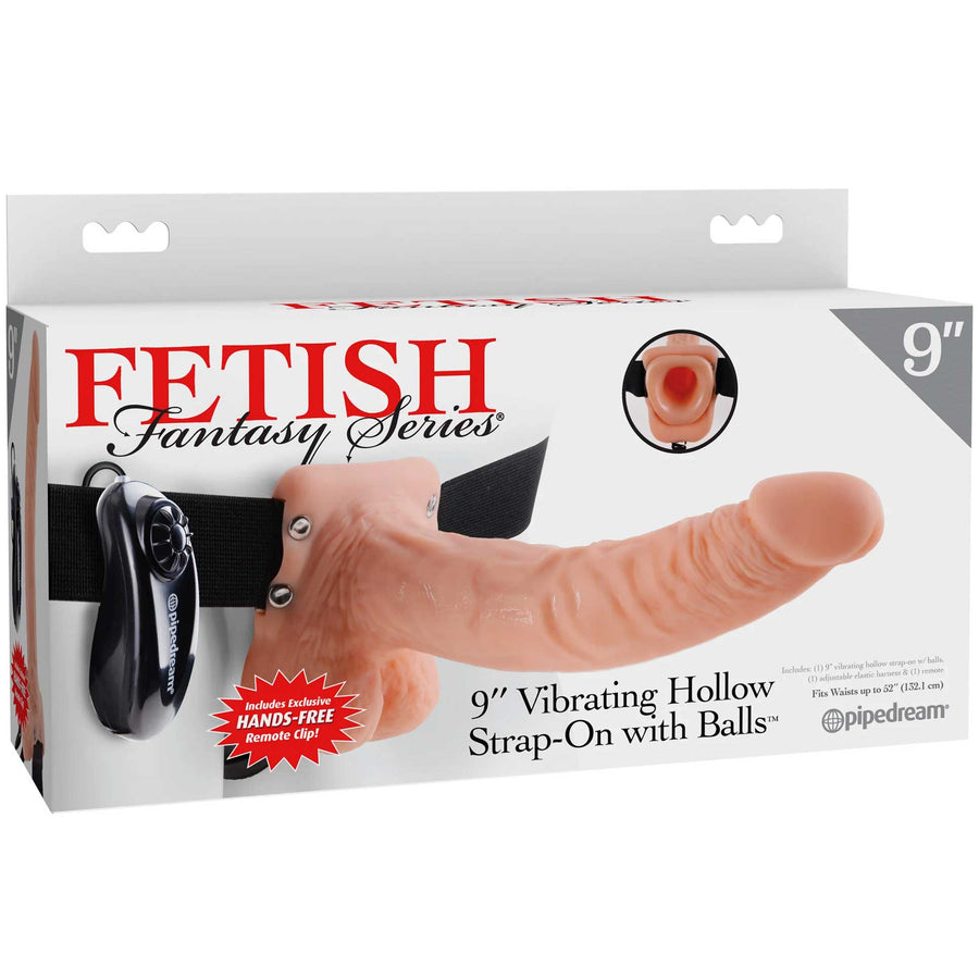 Hollow Strap-on vibrador 23 cm - Pipedream - Arneses con pene o dildo Strap-On (4)