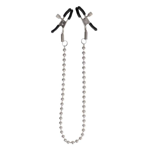 Pinzas Pezones con Cadena de Bolas 30 cm - Kink - Kits para BDSM