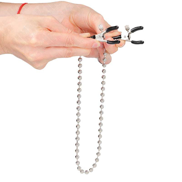 Pinzas Pezones con Cadena de Bolas 30 cm