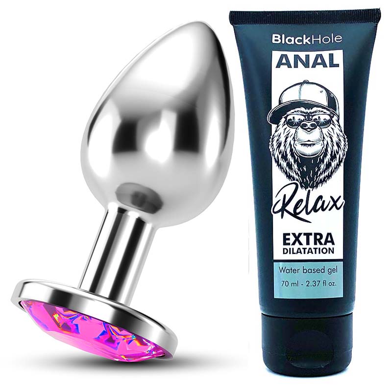 Joya L Pink + Lubricante - WhitePleasures - Joyas Anales