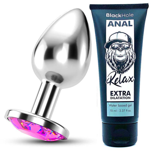 Joya L Pink + Lubricante - WhitePleasures - Joyas Anales