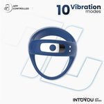 Rank Anillo Doble Vibrador con App - Intoyou App Series - Anillo vibrador para el pene (con y sin vibración) (7)