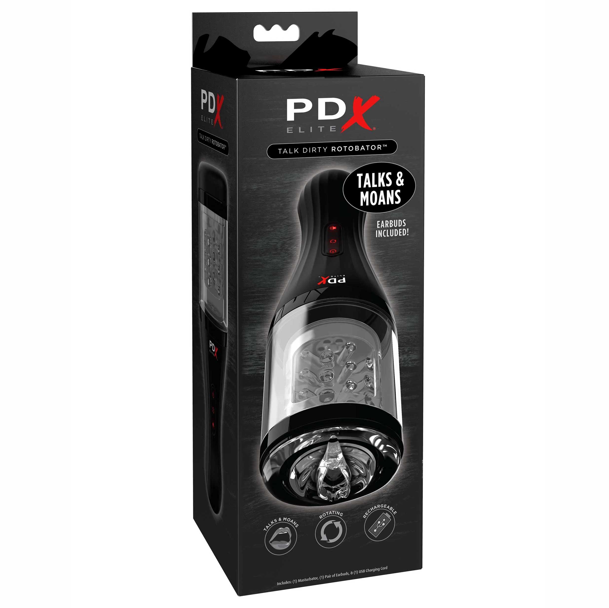 Masturbador Talk Dirty Rotobator con Función de Voz - Pipedream - Masturbadores masculinos (3)