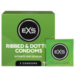 Ribbed Dotted 3 uds - EXS - Comprar preservativos o condones