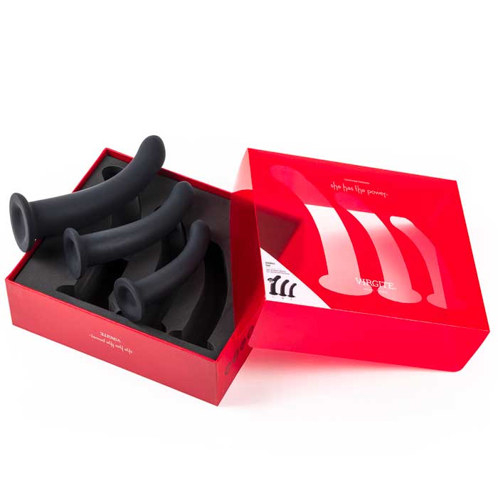 Set de 3 Dildos Negros - Virgite - Dildos Anales (2)