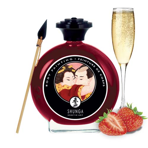 Body Painting Sabor Fresas y Cava - Shunga - Tangas Comestibles Bragas y chuches