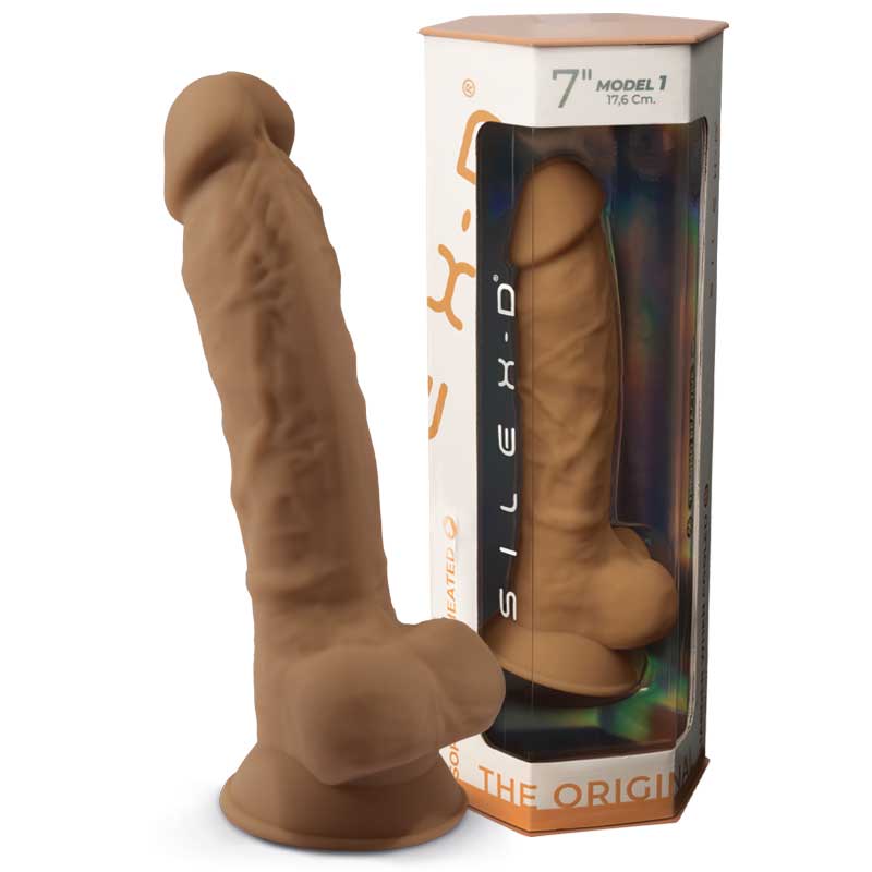 Dildo Dual Density Caramelo 17,5 cm - Silexd - Dildos o Consoladores
