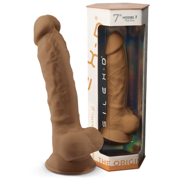 Dildo Dual Density Caramelo 17,5 cm - Silexd - Dildos o Consoladores
