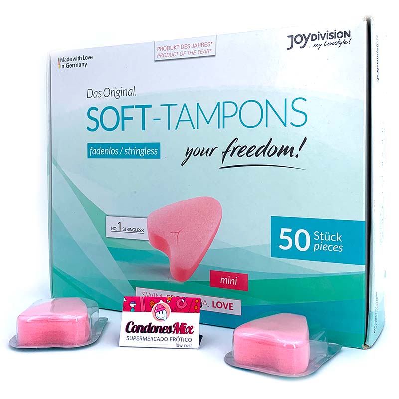 Caja 50 tampones suaves mini - JoyDivision - Relaciones sexuales con la menstruación