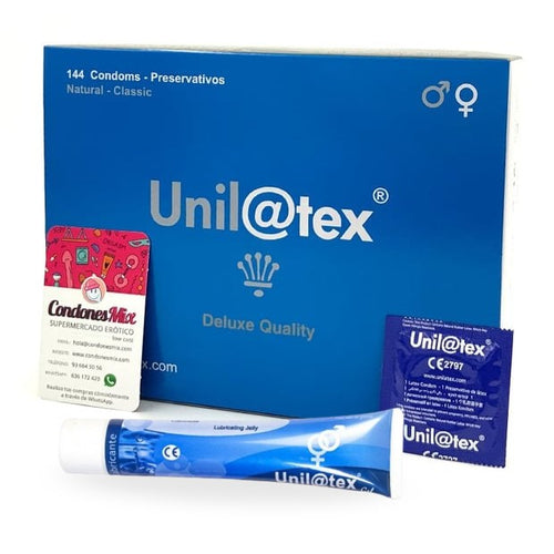 144 Condones + Lubricante - Unilatex - ¡Packs ahorro!