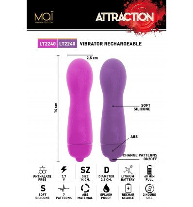 Mai nº82 Vibrador Recargable Rosa