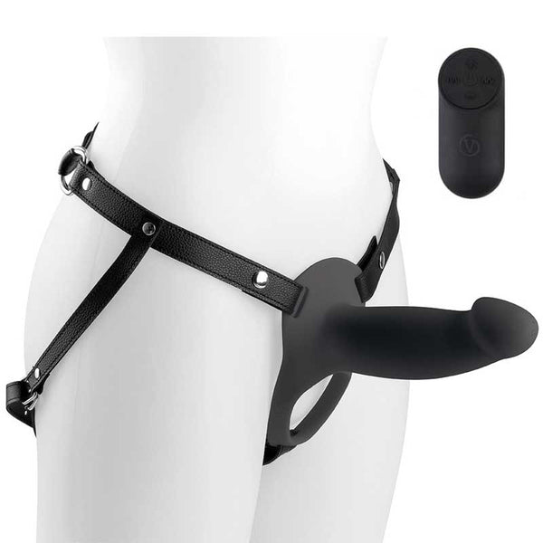 Arnés Hueco Vibrador H4 Talla L Negro - Virgite - Arneses con pene o dildo Strap-On