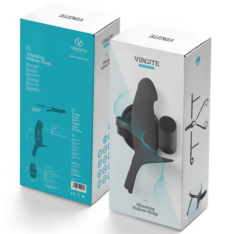 Arnés Hueco Vibrador H4 Talla L Negro - Virgite - Arneses con pene o dildo Strap-On (3)